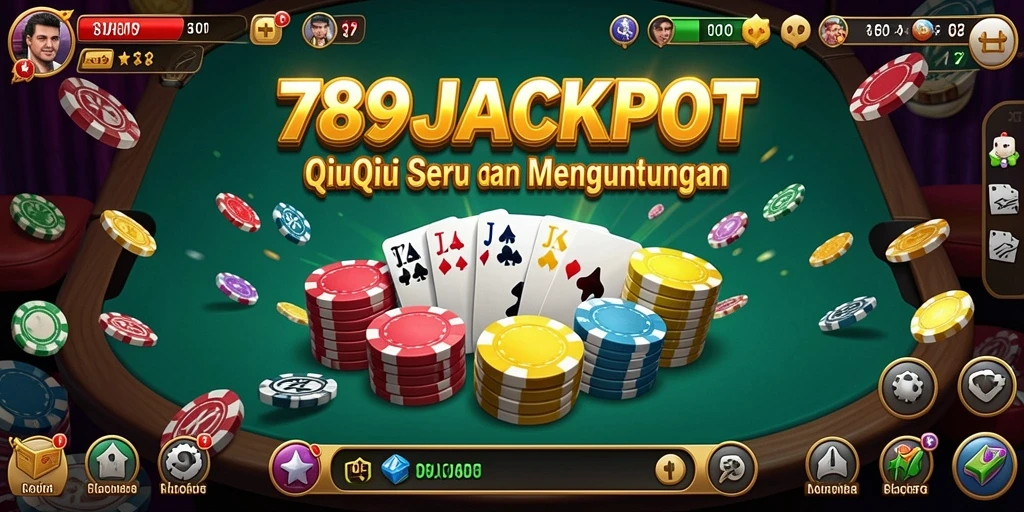 Tampilan gameplay seru di 789JACKPOT saat permainan QiuQiu berlangsung.