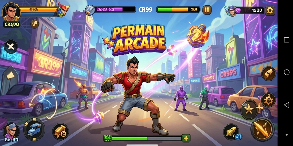 Tampilan menarik dari gameplay CRS99 yang memukau.