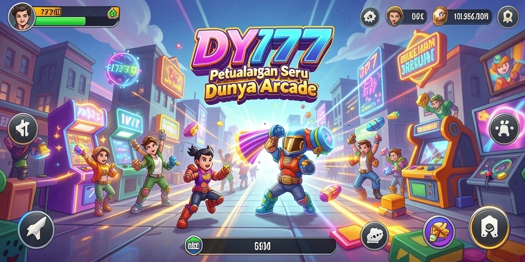 Tampilan gameplay DY777 yang menarik dan penuh warna.