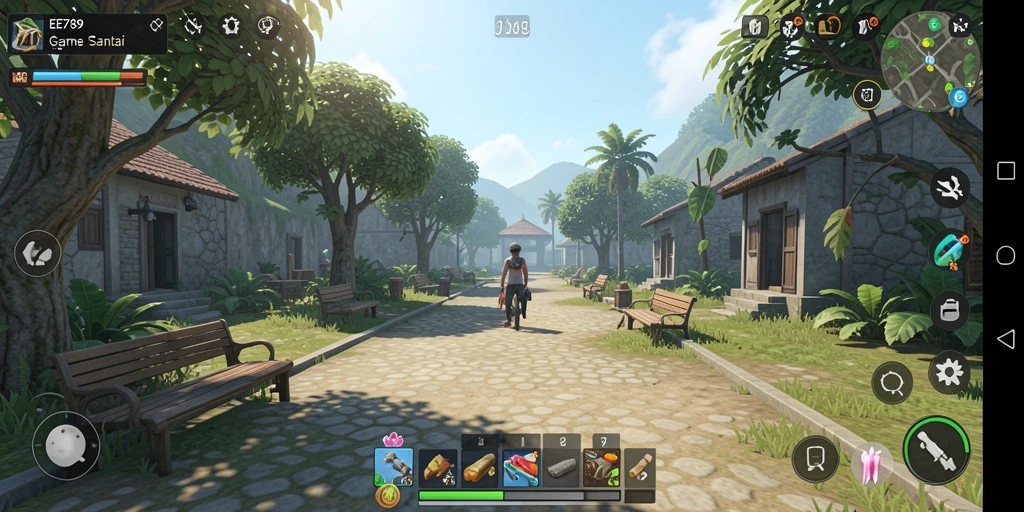 Tampilan gameplay EE789 yang penuh warna dan menyenangkan.