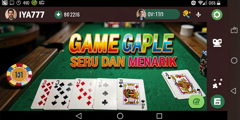 Tampilan gameplay Gaple yang menarik dan seru.