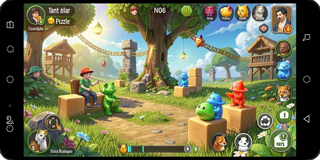 Tampilan gameplay Puzzle yang menggugah selera dan menantang.