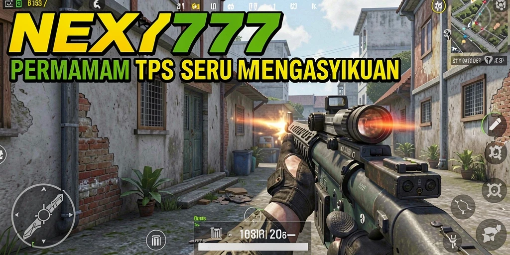 Screenshot gameplay NEX777 menunjukkan aksi tembak-menembak menegangkan.