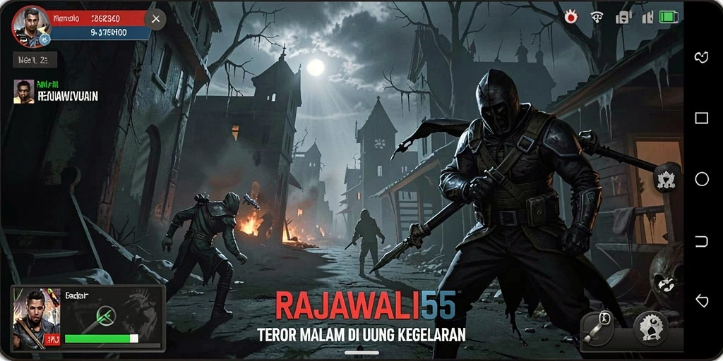 Gambaran gameplay menakutkan RAJAWALI55 dengan makhluk mengerikan.