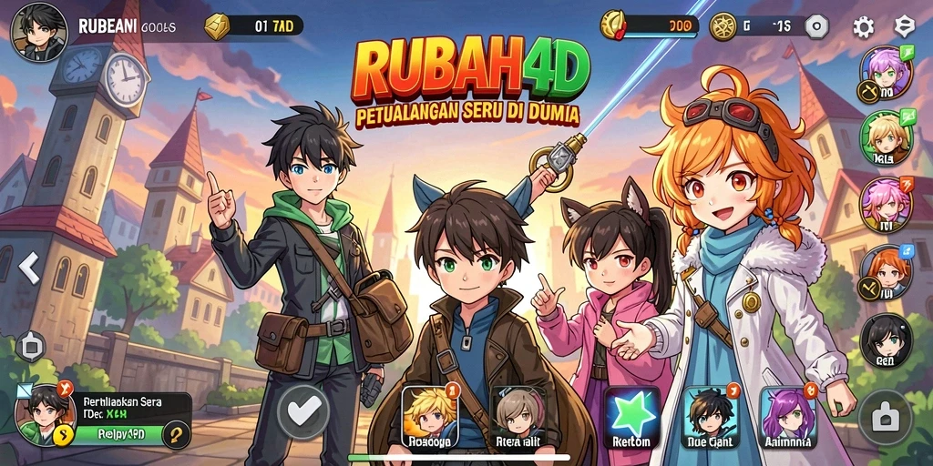 Tampilan gameplay RUBAH4D yang penuh warna dan menarik.