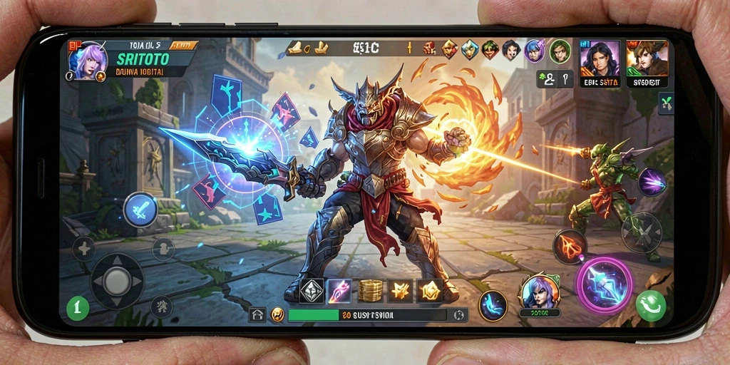 Screenshot SRITOTO menampilkan aksi pertarungan yang seru dan karakter-karakter dinamis.